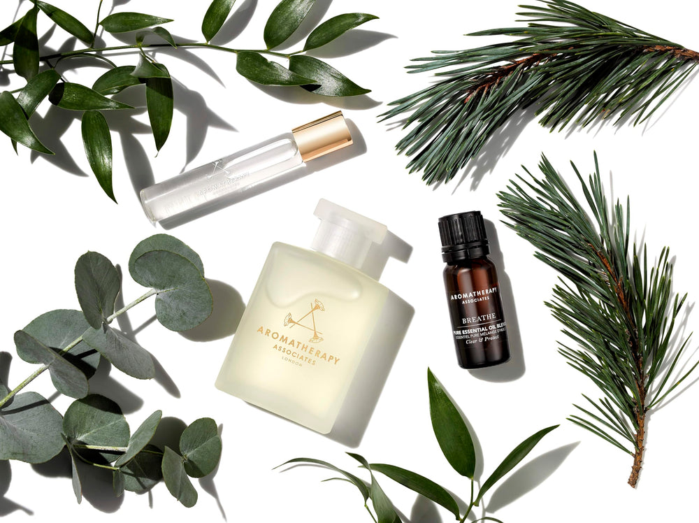 Premium packaging of Aromatherapy Associates Breathe Pure reflecting London craftsmanship