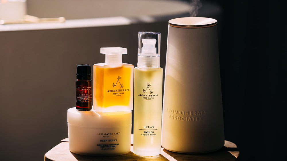 Aromatherapy Associates vetivert and chamomile notes in Deep Relax blend.