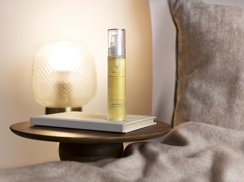 Aromatherapy Associates Deep Relax Sleep Mist spray close-up for bedtime calm.