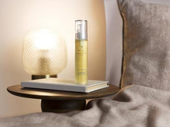 Aromatherapy Associates Deep Relax Sleep Mist spray close-up for bedtime calm.