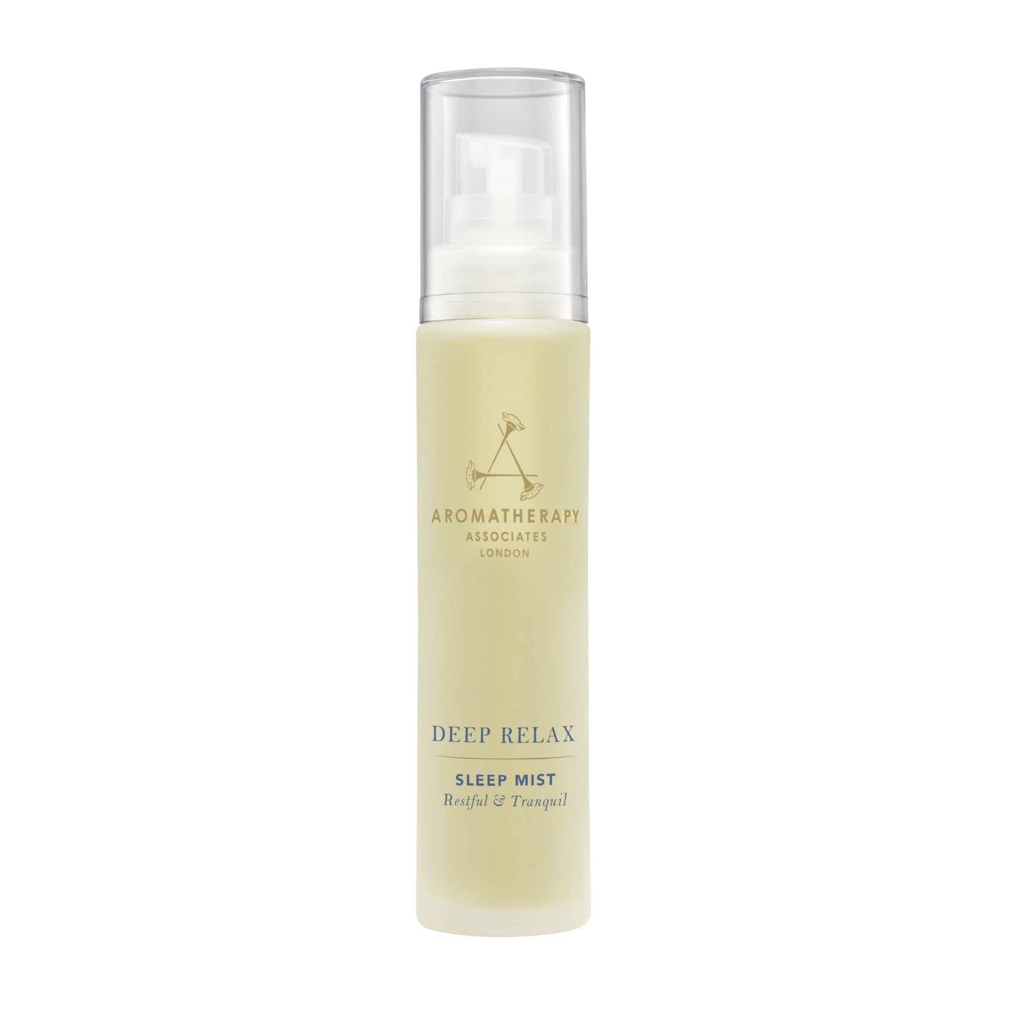 Aromatherapy Associates vetivert and chamomile notes in Deep Relax Sleep Mist blend.