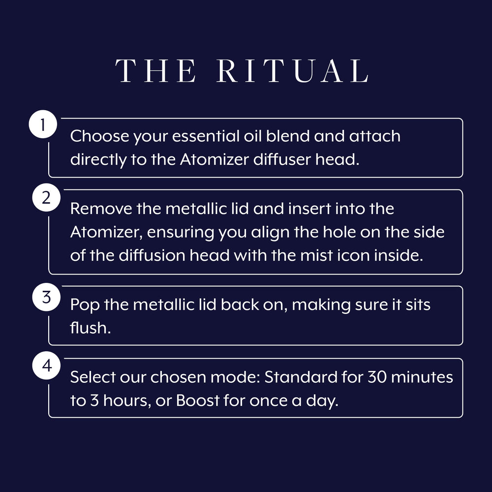 Rechargeable Aromatherapy Associates atomizer ready for extended diffusion.