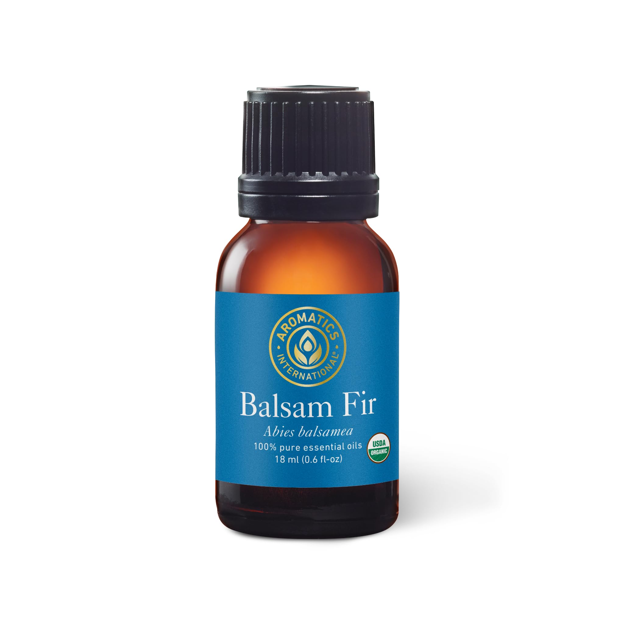Aromatics International balsam fir 18ml bottle, ready for diffuser use.