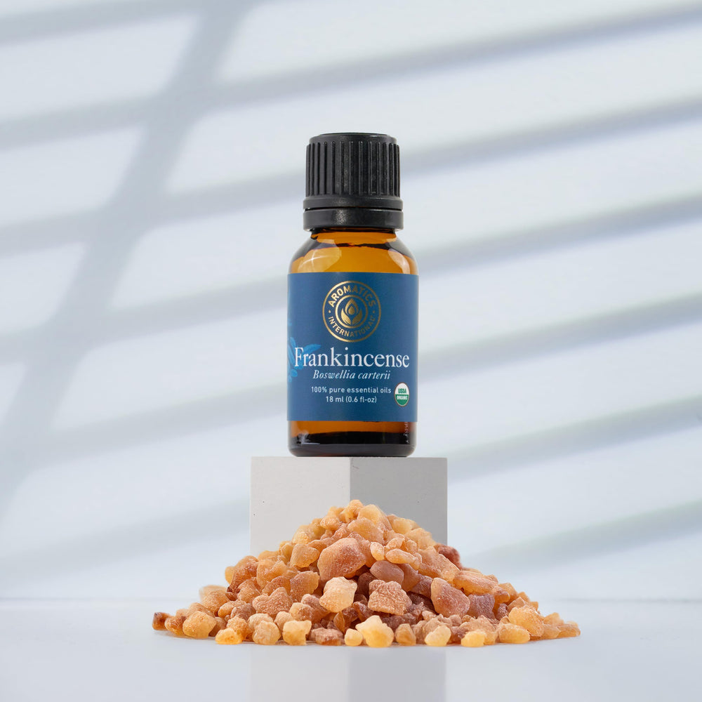Purity testing label on Aromatics International frankincense oil