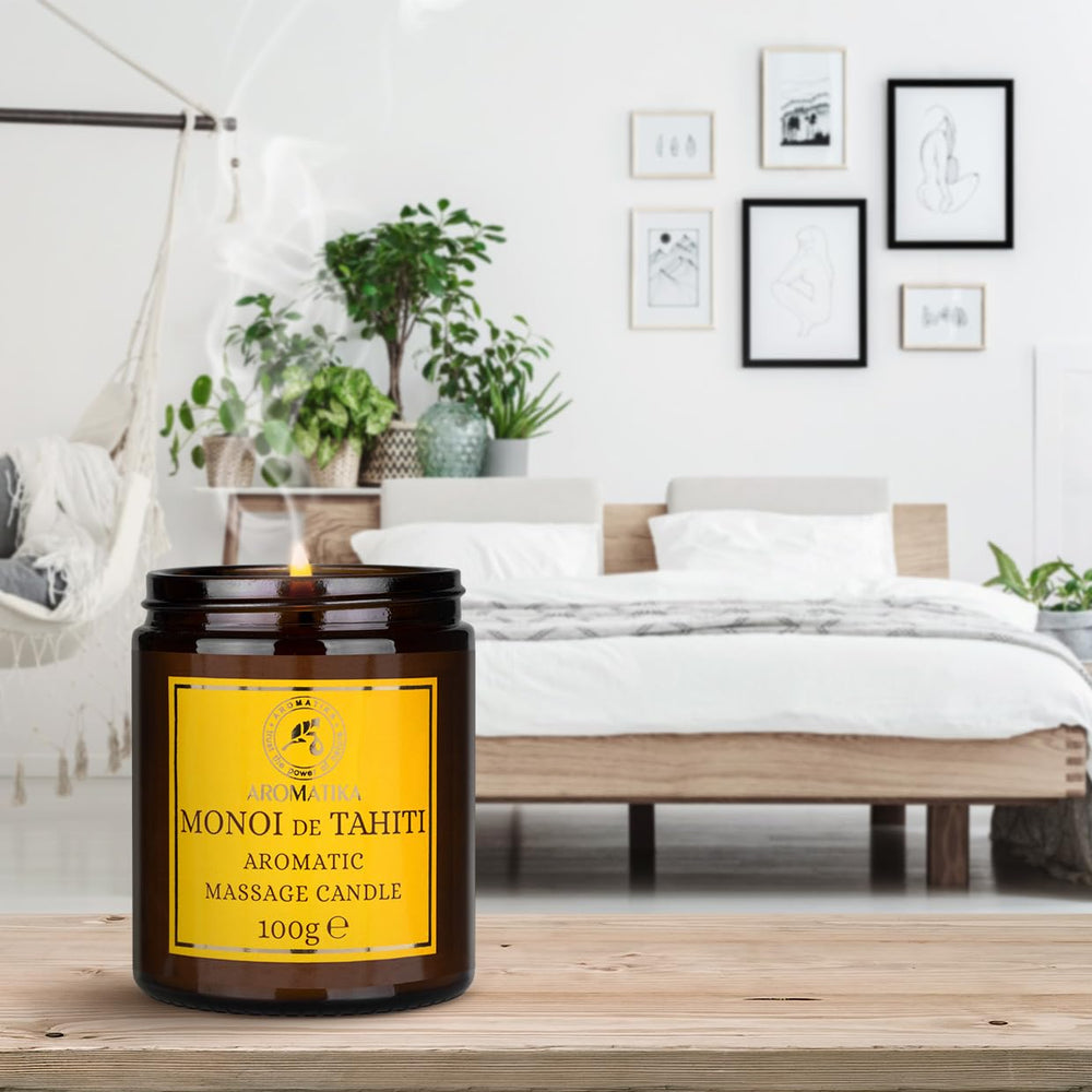 AROMATIKA coconut and almond oils blend nourishes skin for a radiant after-massage glow.