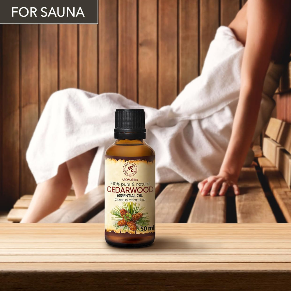 Cedarwood oil blends well with other essential oils.