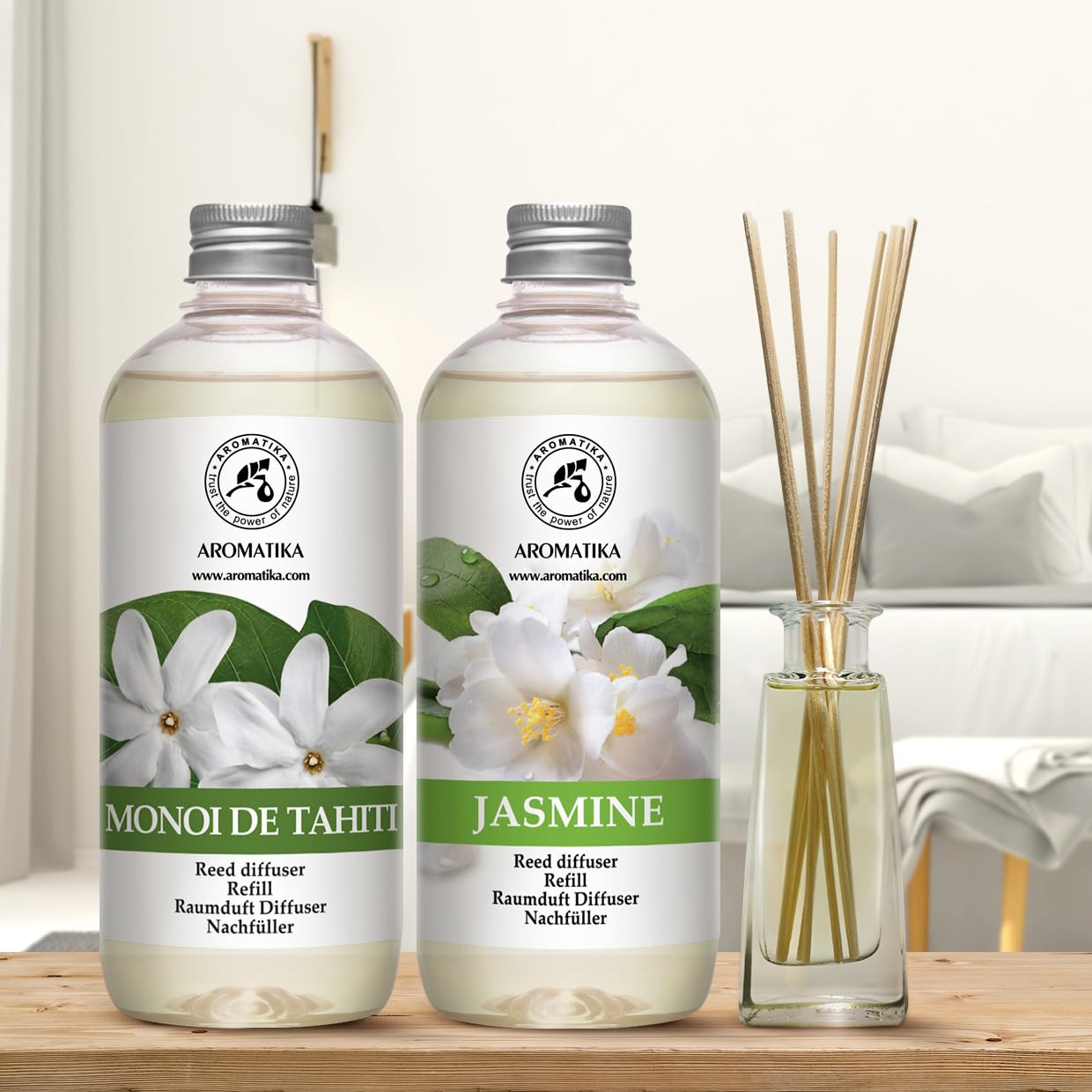 AROMATIKA diffuser refill gift packaging shown for gifting idea.