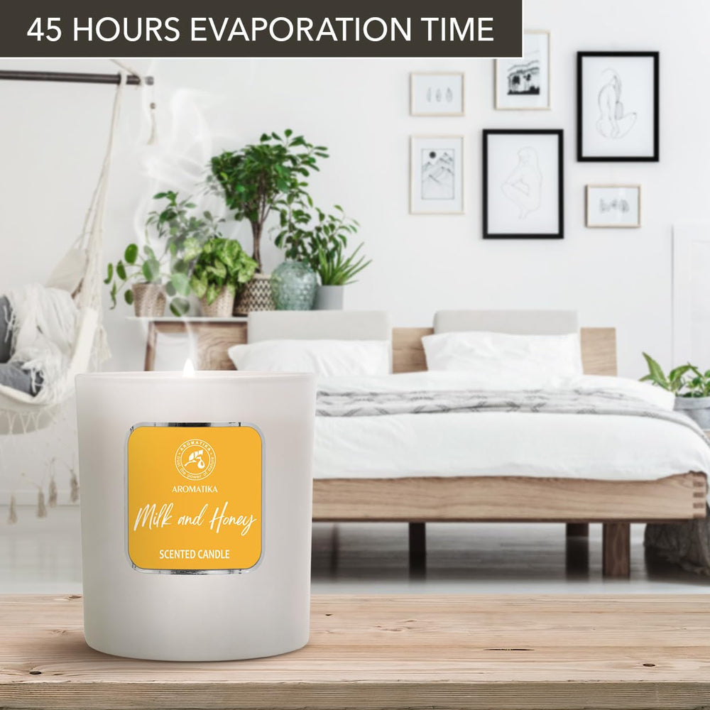 Soy wax candle burns slowly with minimal soot.