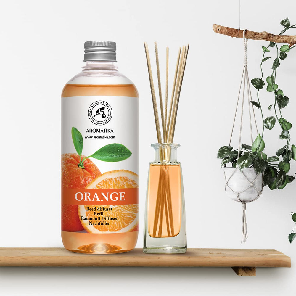 AROMATIKA orange diffuser refill retail-store ambience invites customers in