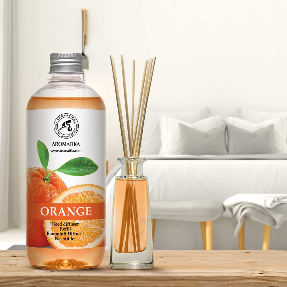 AROMATIKA orange diffuser refill room ambience fills living spaces with sunny warmth