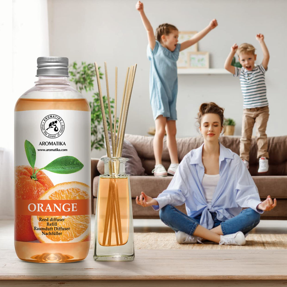 AROMATIKA refill pour setup with easy transfer to diffuser bottle