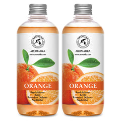 AROMATIKA orange diffuser refill bottle ready for a bright uplifting aroma