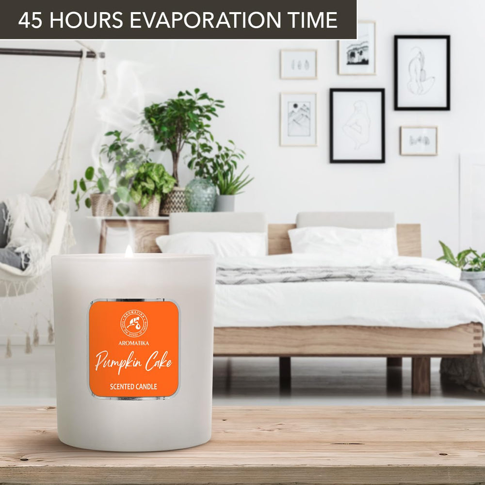 AROMATIKA Pumpkin Cake soy candle ideal for daily relaxation rituals.