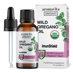 AROMAVITA ImunShield wild oregano oil bottle for potential immune support and easy dosing