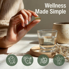 AROMAVITA softgel capsule closeup for a convenient daily dose.