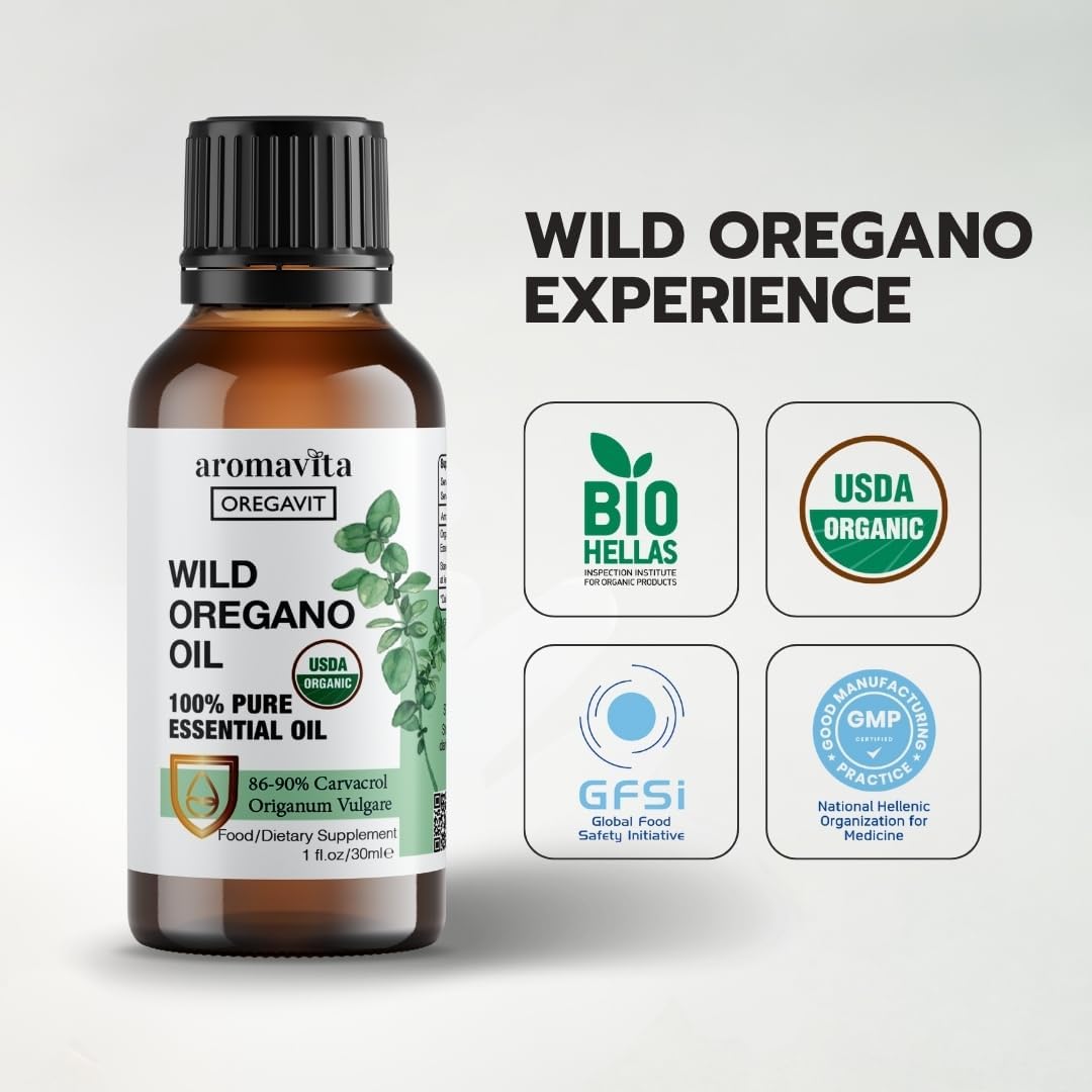 Close-up of label reveals organic certification and Greek origin.