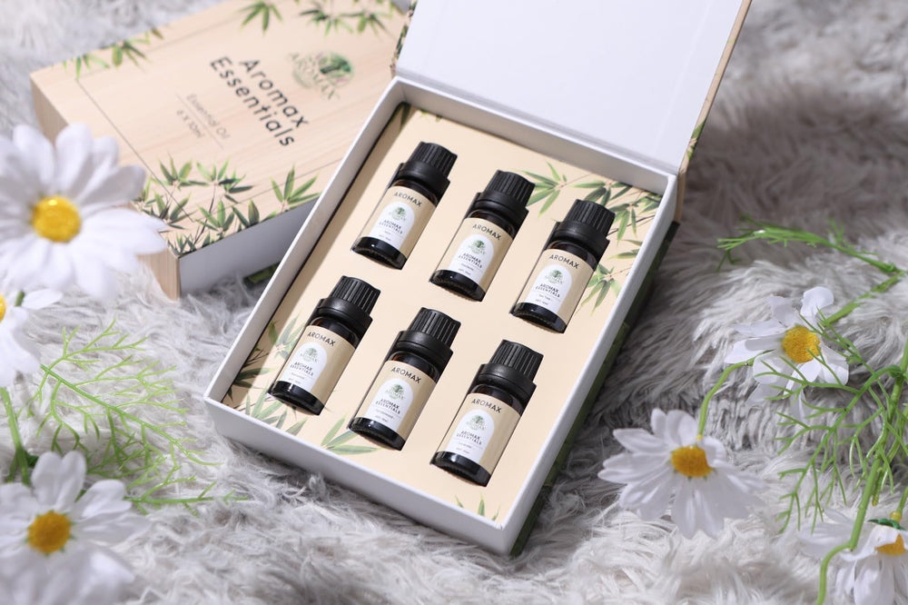 Aromax Gardenia bottle provides floral elegance for a serene room.