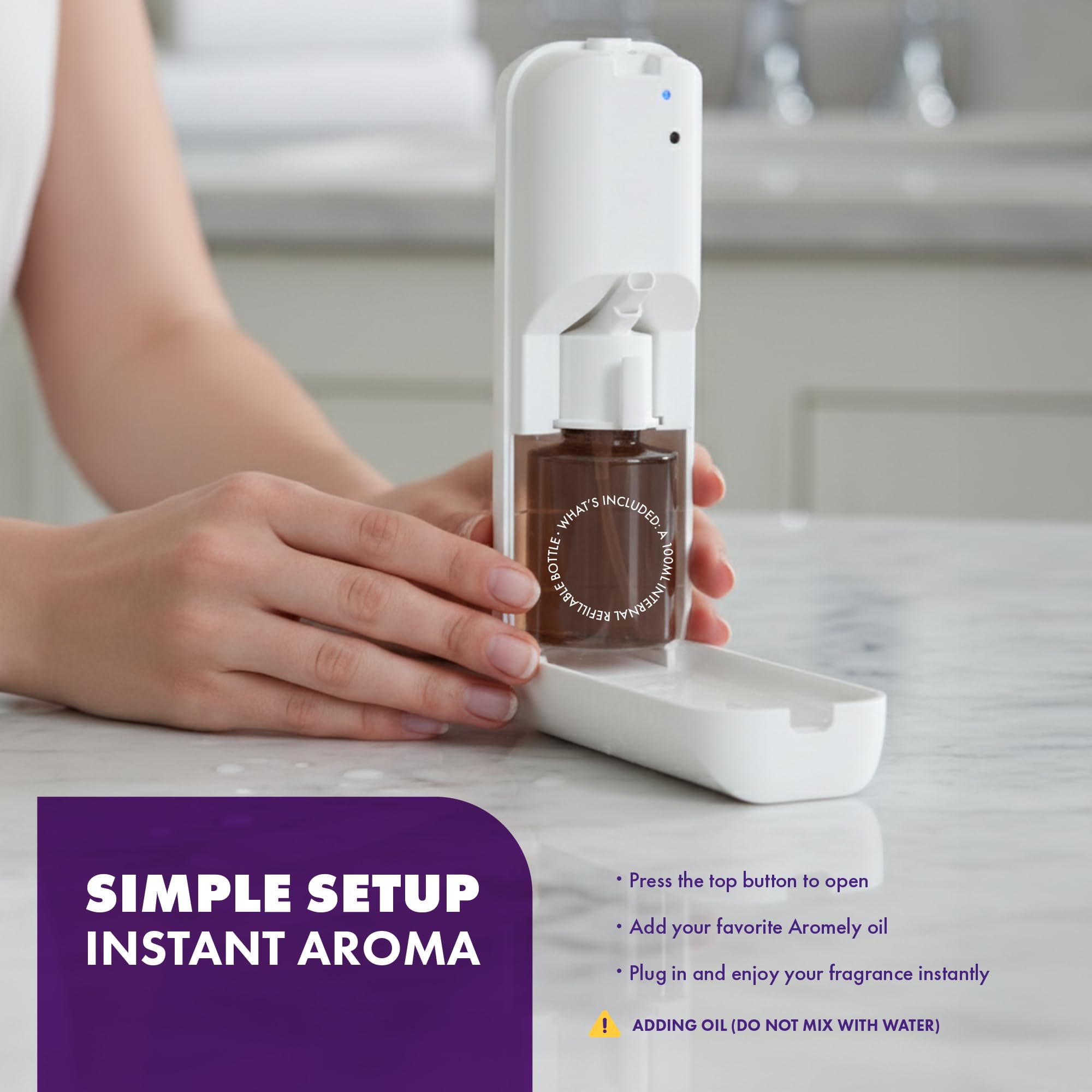 AROMELY ARO Bliss diffuser 100 ml tank for longer fragrance intervals