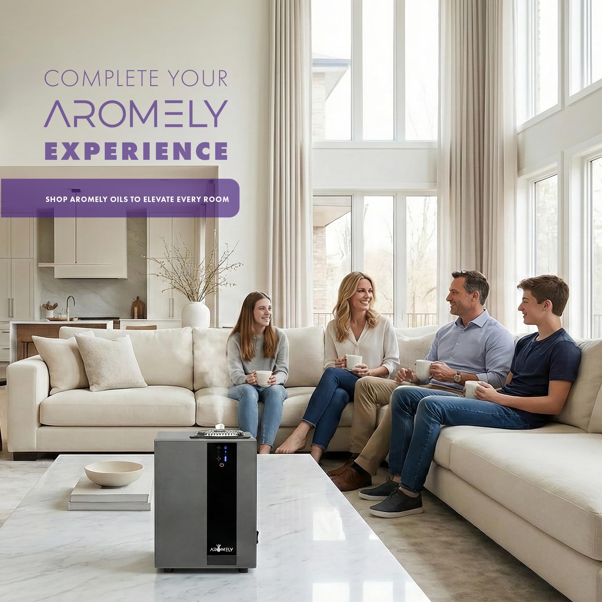 AROMELY HVAC-ready diffuser blends with your system for uniform fragrance