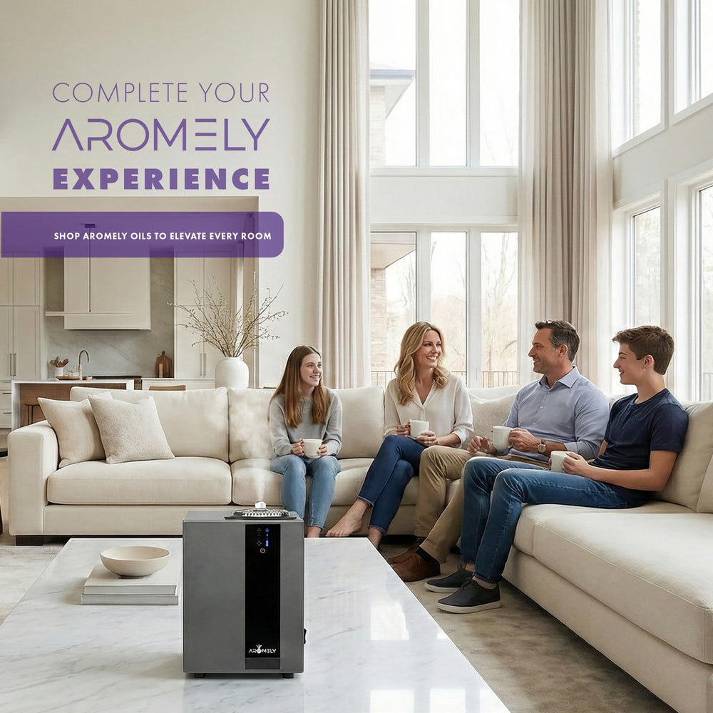 AROMELY HVAC-ready diffuser blends with your system for uniform fragrance