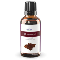 ArOmis Rosewood essential oil bottle close-up for premium diffusion