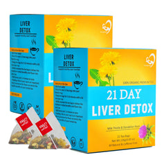 Aromlife Milk Thistle Liver Tea box with 42 bags for a caffeine-free daily ritual