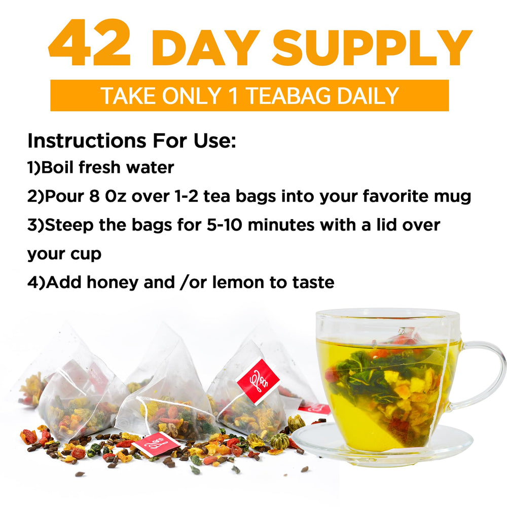 Aromlife caffeine-free packaging supports a calm daily tea routine