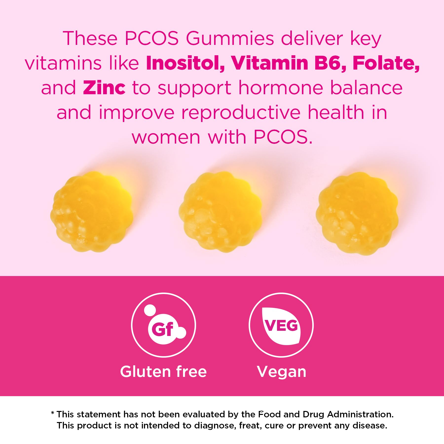 Aromlife PCOS Gummies promote cycle regularity with essential nutrients