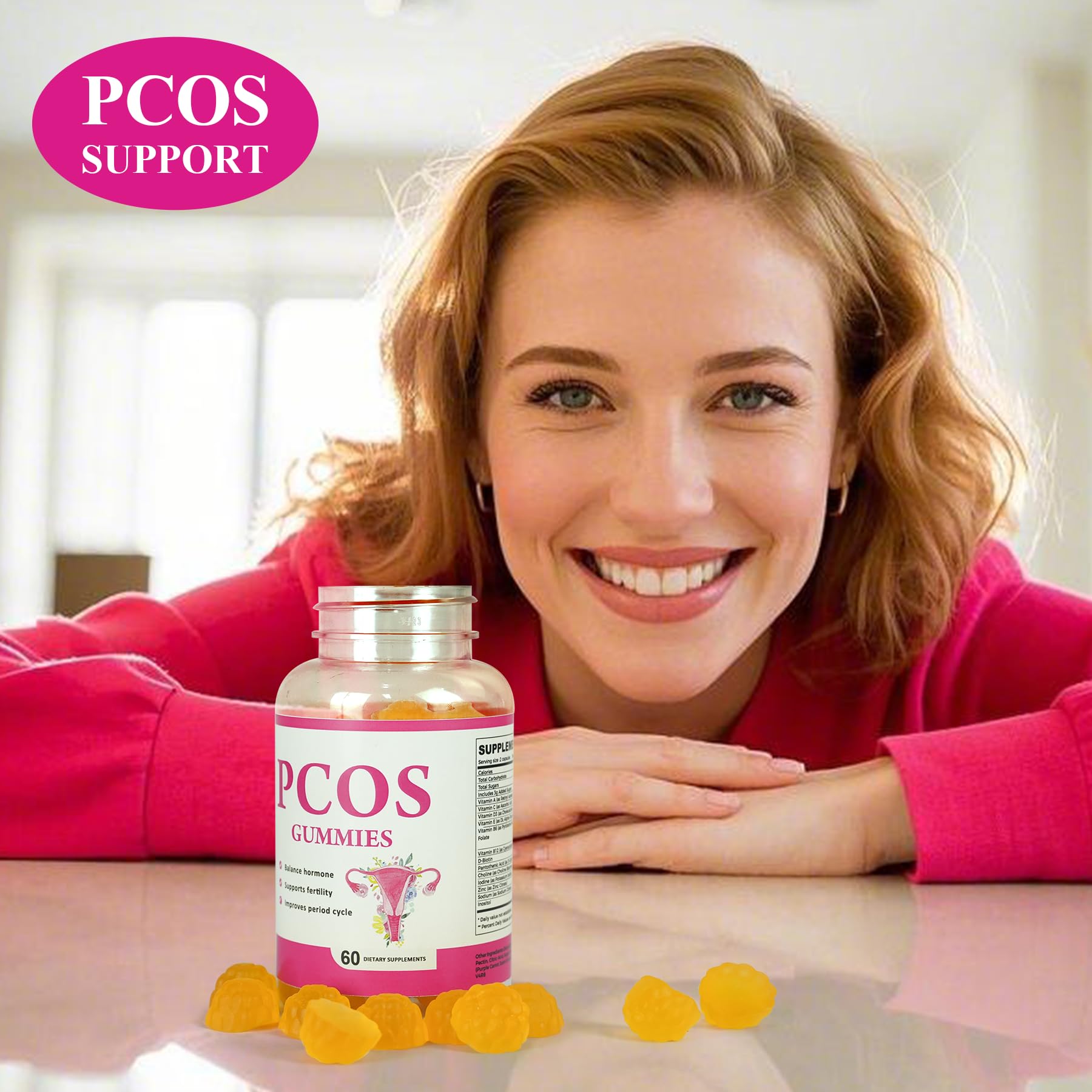 Aromlife PCOS Gummies with Myo-Inositol highlighted in the formula
