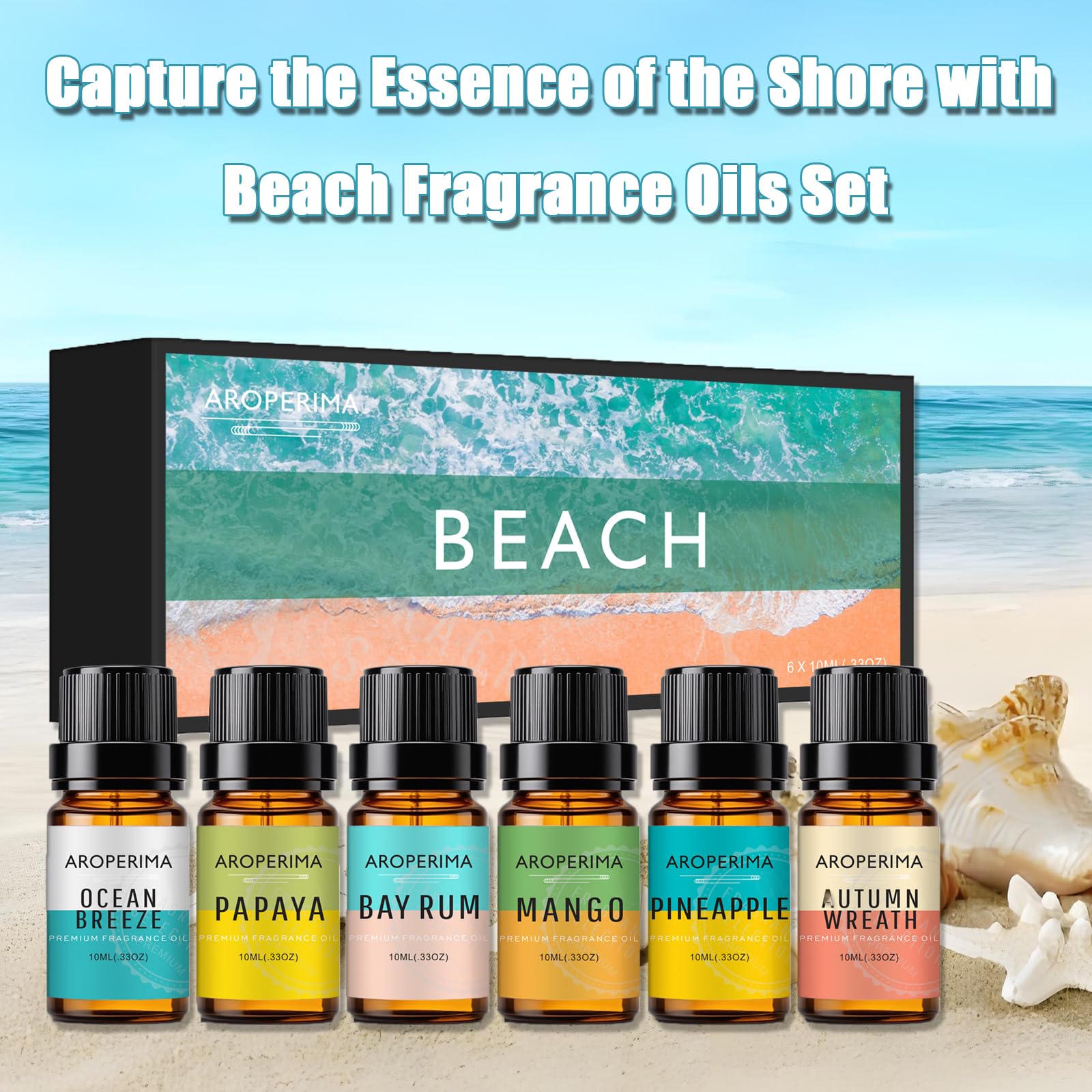 AROPERIMA Beach Papaya 10ml bottle for vibrant scents in DIY products