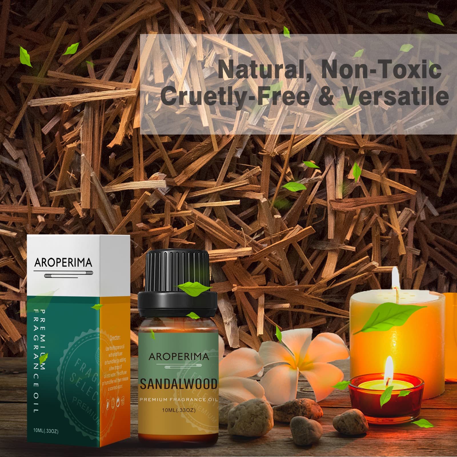 AROPERIMA sandalwood oil for DIY soaps and baths with a gentle aroma.