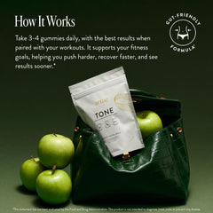Arrae Tone Gummies sour green apple close-up highlights tasty daily use
