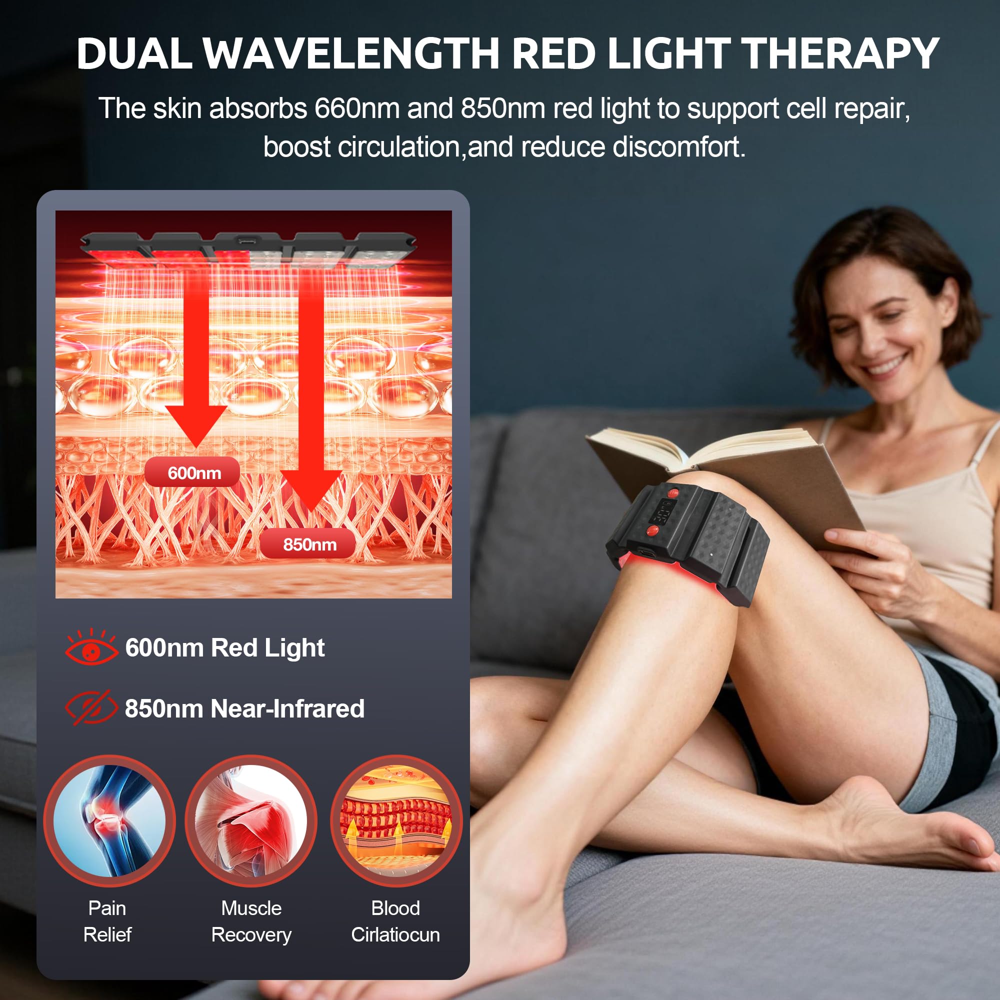 Arsoma Red Light Therapy Belt adjustable strap ensures secure comfortable fit