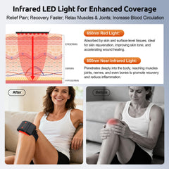 Arsoma red light therapy belt on leg shows potential for mobility support.