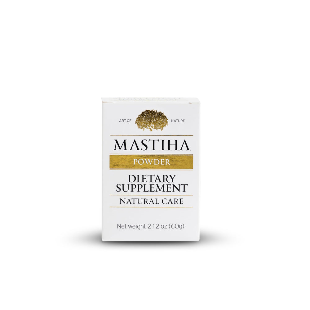 Jar of ART OF NATURE MASTIHA powder showing 34 servings.