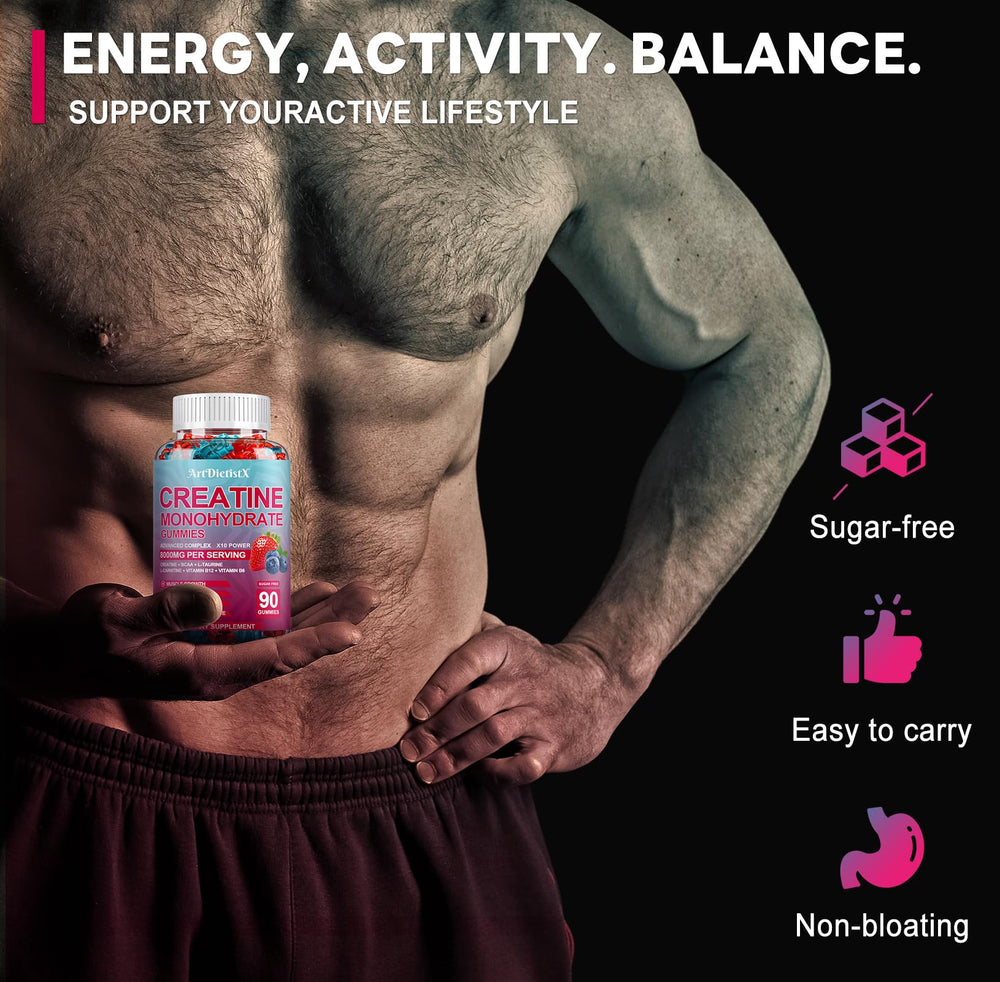 Athlete in gym with ArtDietistX bottle on bench