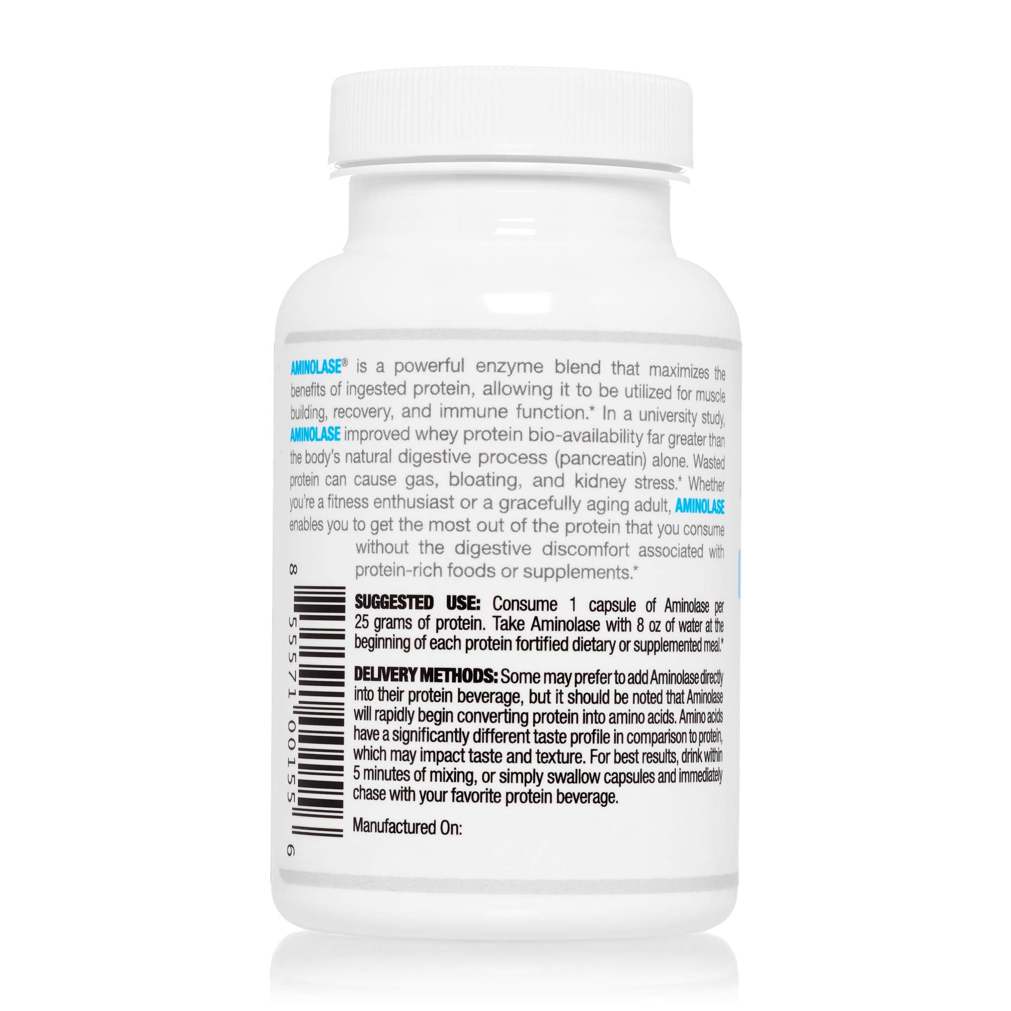 Vegan, Non-GMO formulation highlighted beside Aminolase TPA.