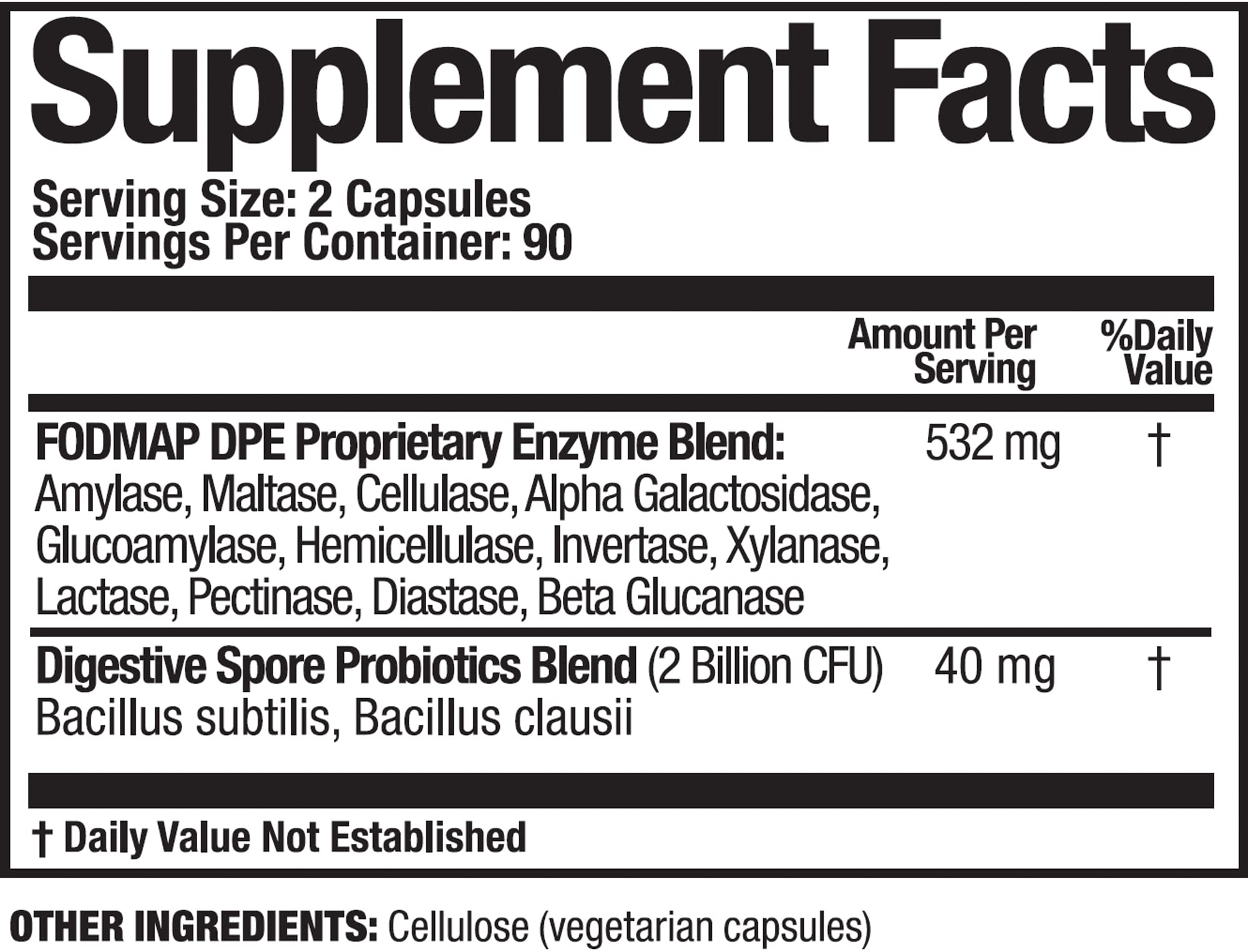 Arthur Andrew Medical FODMAP DPE capsules close-up showcases vegan, non-GMO digestive support.
