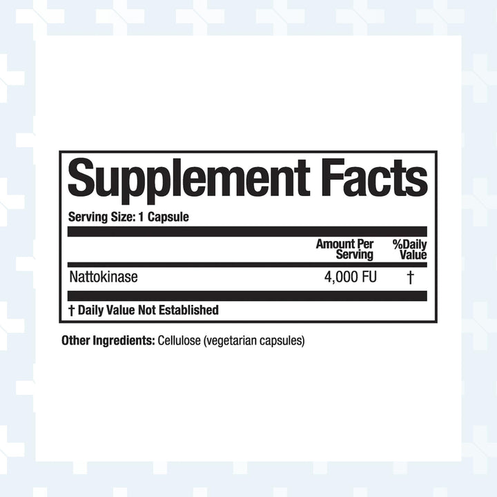 Arthur Andrew Medical Nattovena capsules close-up reveals 4,000 FU potency.