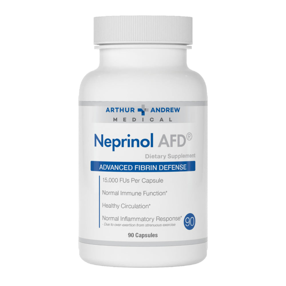 Neprinol AFD bottle by Arthur Andrew Medical for daily enzyme support and immune-friendly formulation.