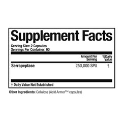 Arthur Andrew Medical Serretia capsules closeup highlighting concentrated serrapeptase