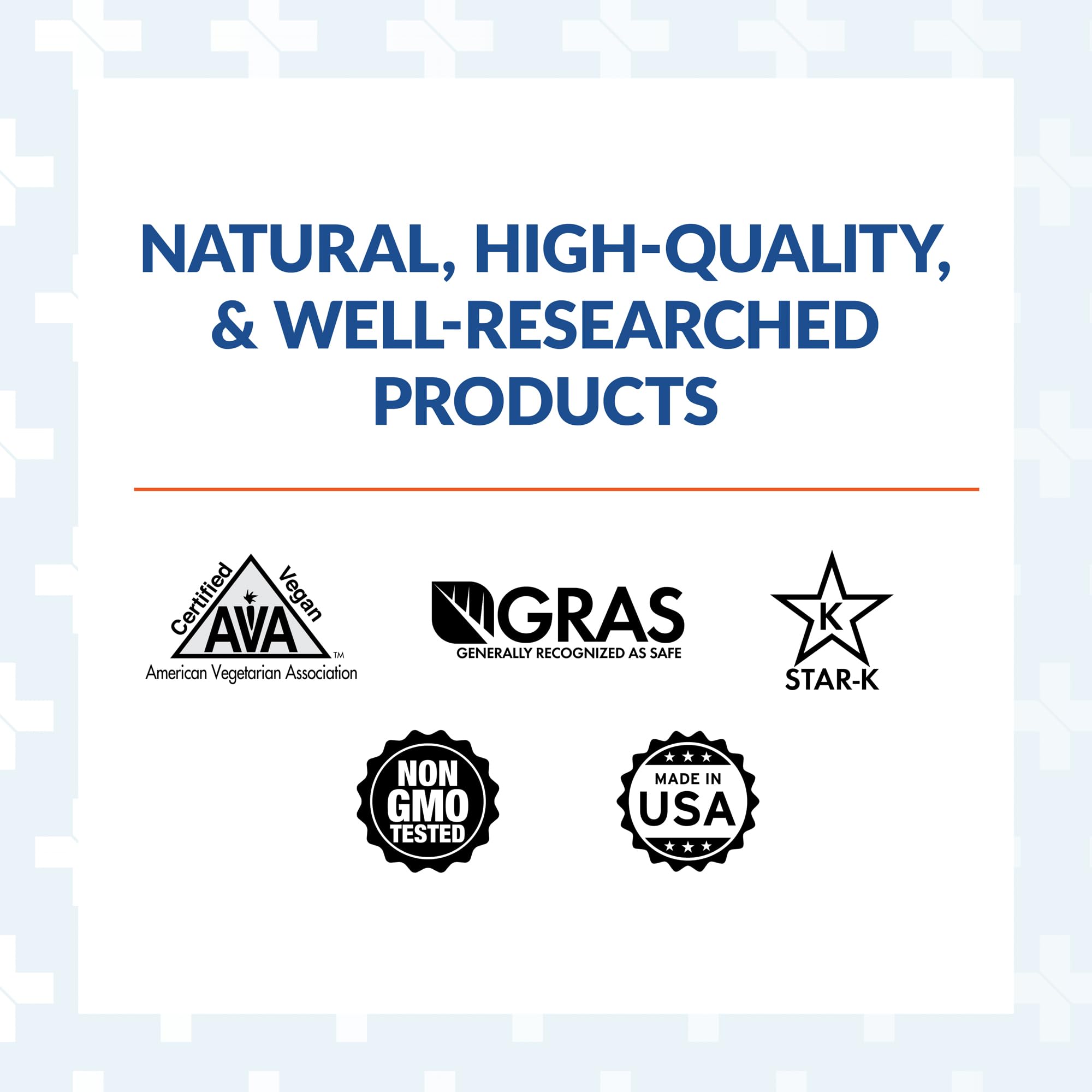 Packaging image communicates vegan, non-GMO credentials and product reliability.