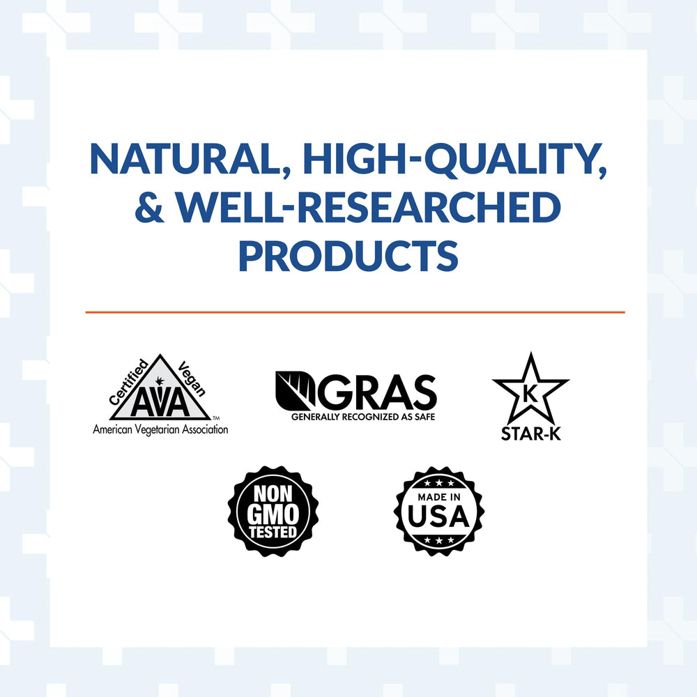 Packaging image communicates vegan, non-GMO credentials and product reliability.