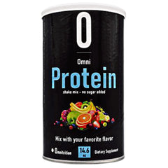 Artist Unknown Omni Protein Shake Mix unflavored bottle front, ideal for protein supplementation with no sugar added.
