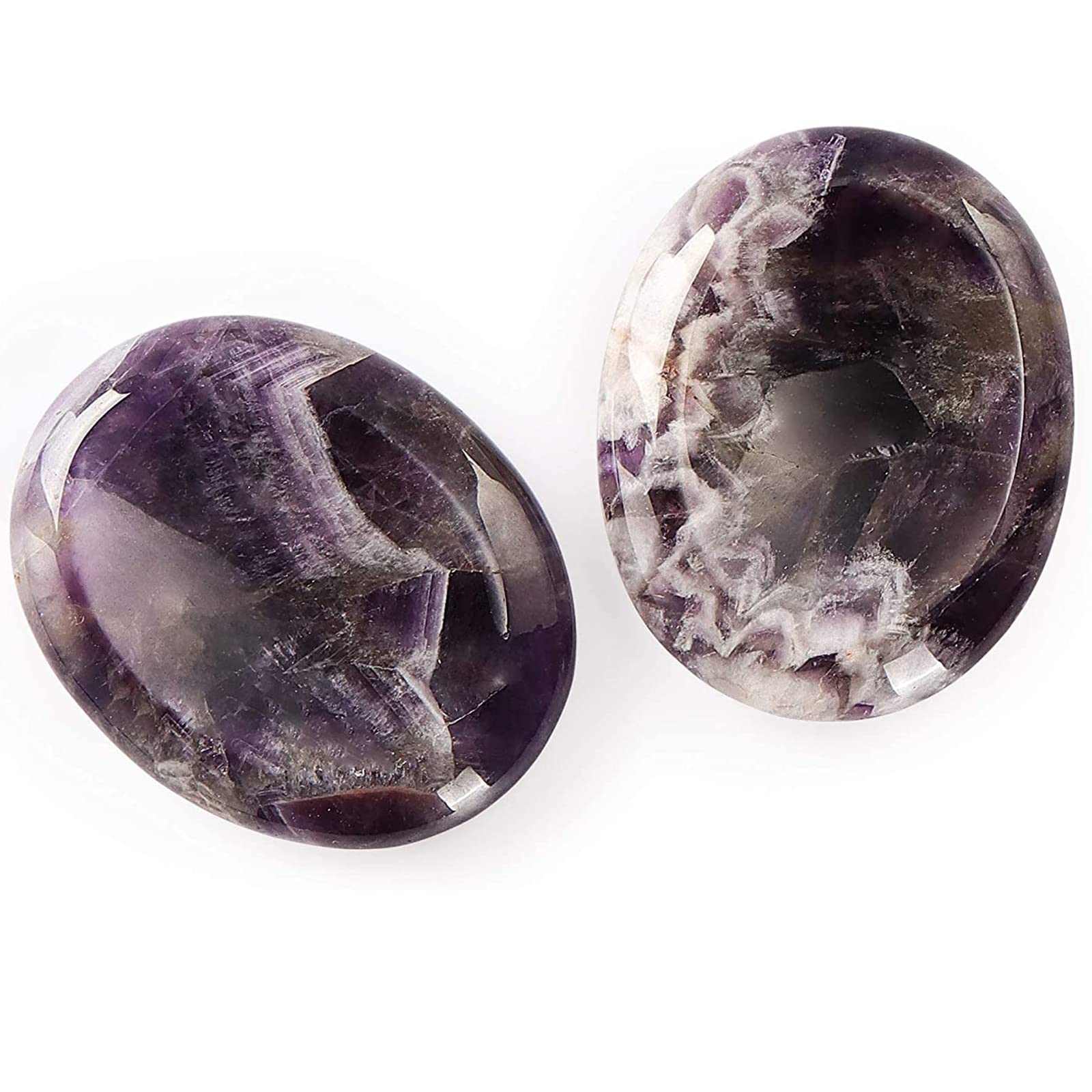 Artistone Amethyst Worry Stone in black gift box ready for gifting