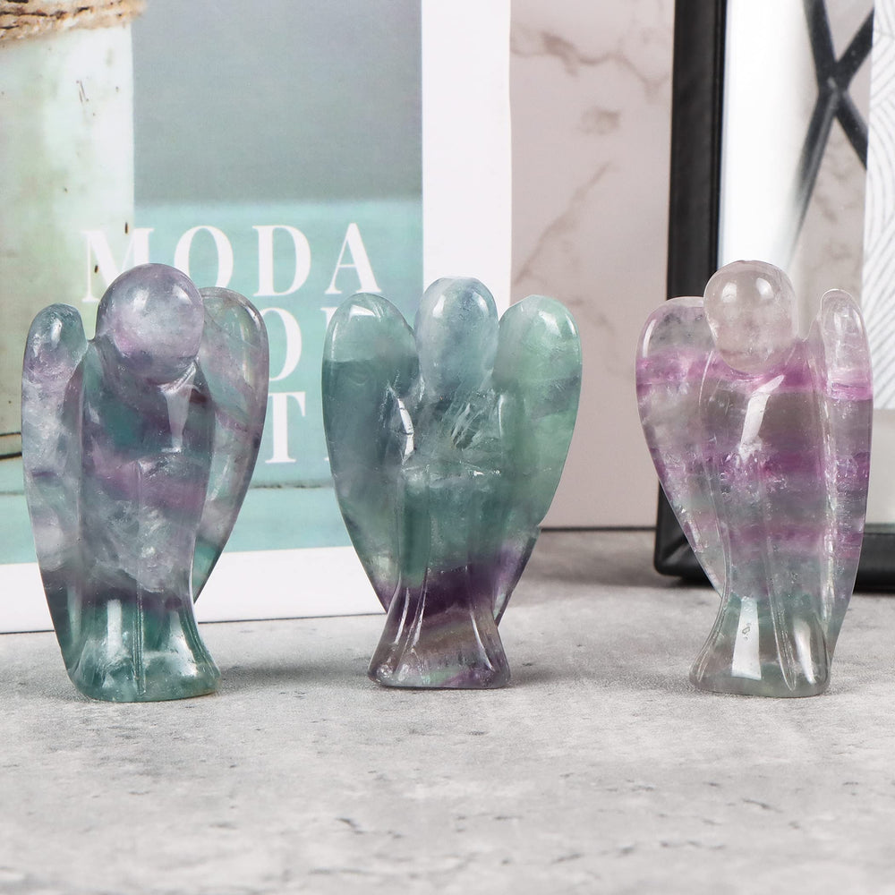 Artistone crystal angel figure supports chakra balance and peaceful ambiance.