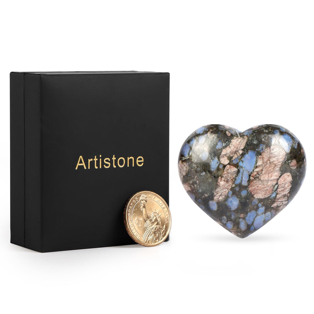Artistone glaucophane heart energy balance supports heart-centered practice