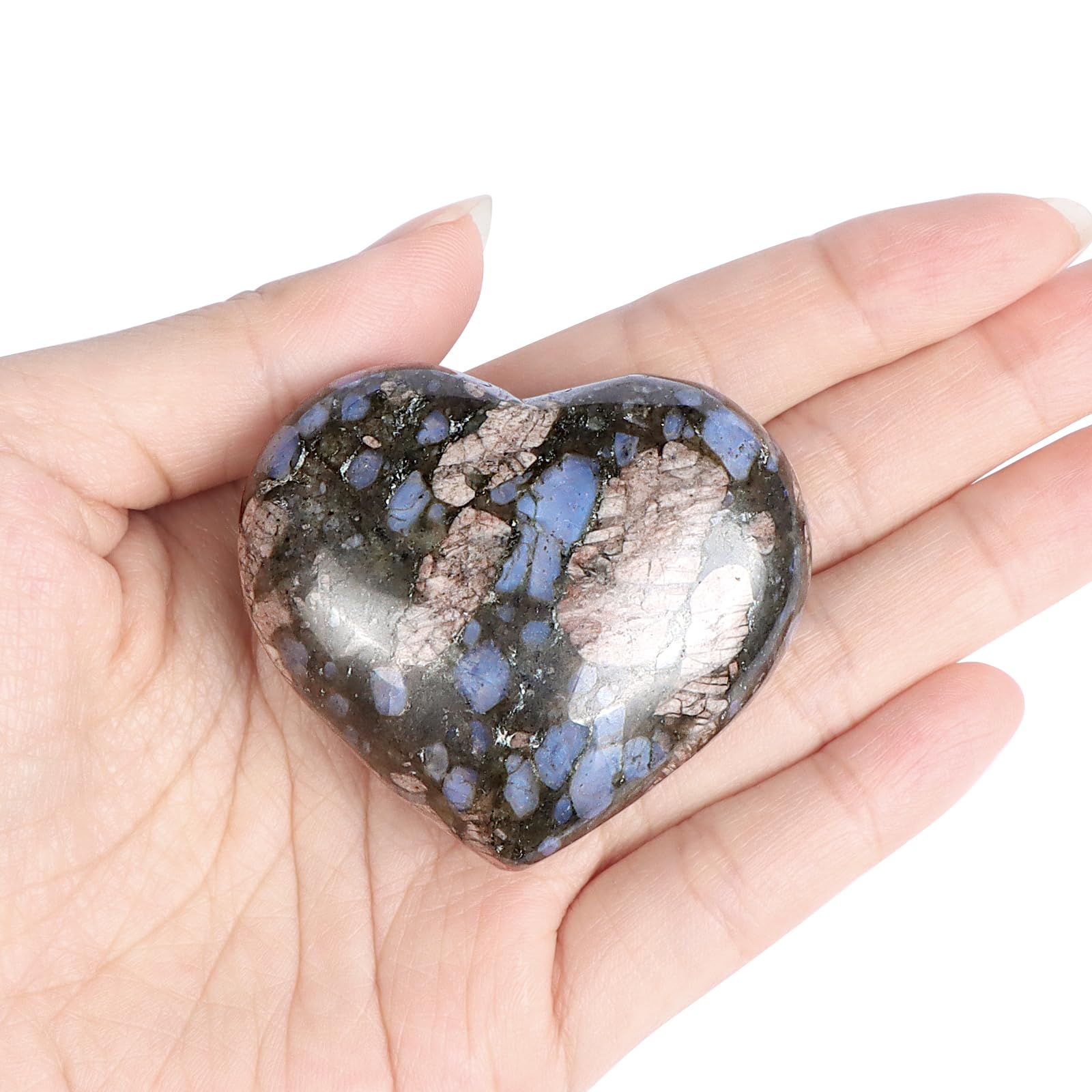 Artistone glaucophane heart crystal gift box, ideal for gifting