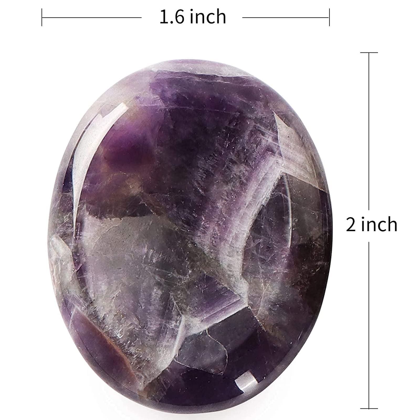Artistone Amethyst palm stone in hand supports mindful breathing