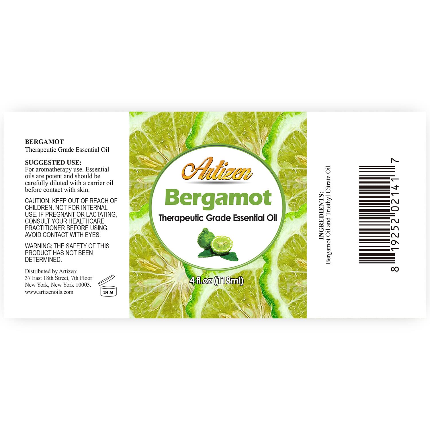 Artizen Bergamot para difusión en hogar, creando ambiente tranquilo.
